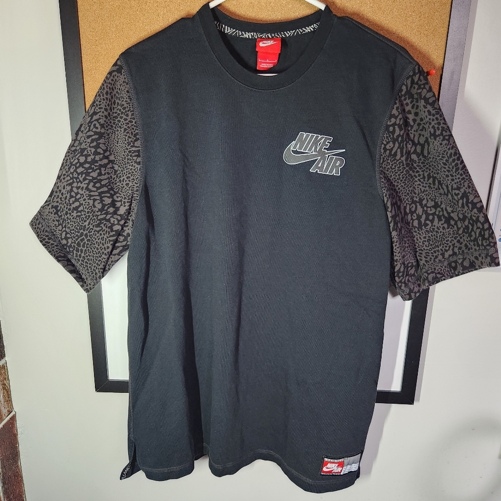 Vintage Nike Air Shirt Mens L Black Heavyweight Print Short Sleeve 1982 Tee